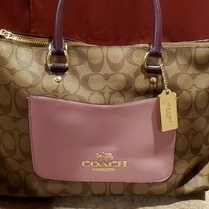 Coach signature canvas purse